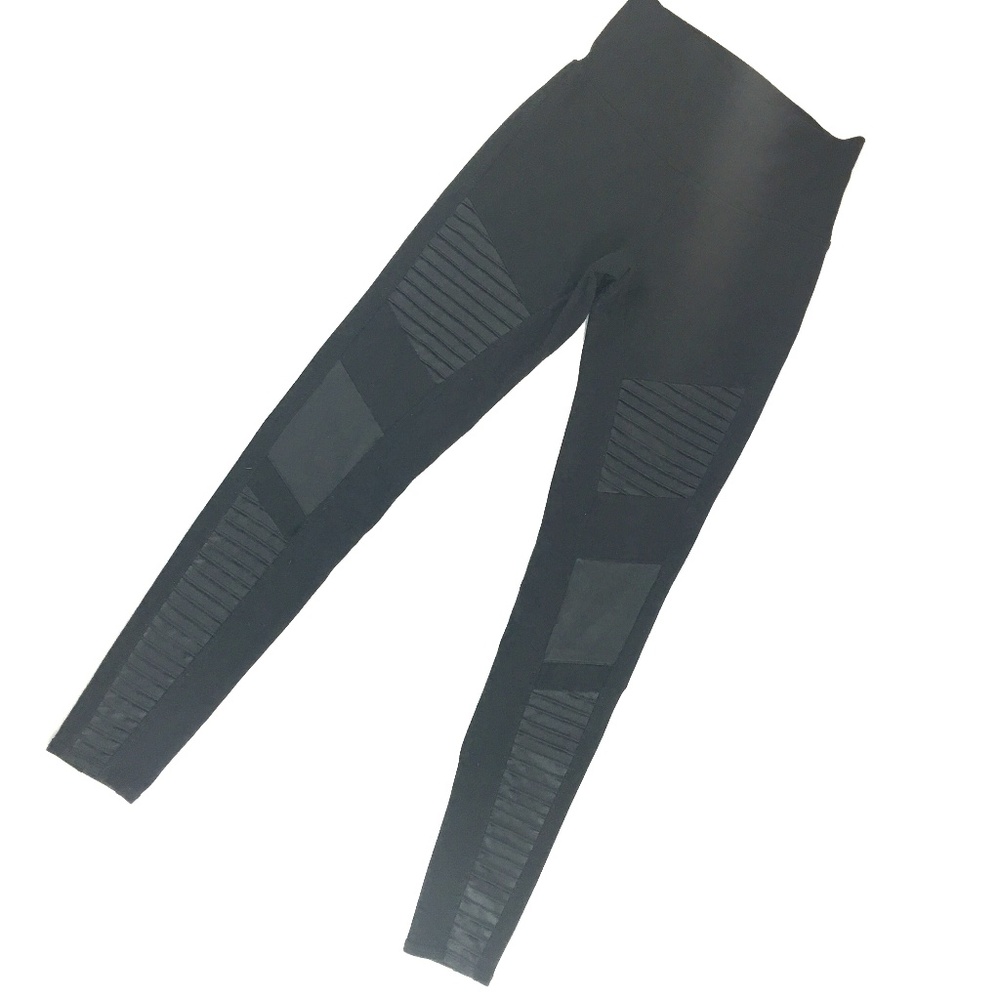 💎SOLD💎RARE ALO Black High Waist Moto Yoga Pants - Picture 5 of 6